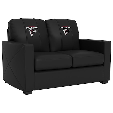 Dreamseat Silver Loveseat with Atlanta Falcons Secondary Logo XZ7759003LSCDBK-PSNFL20006